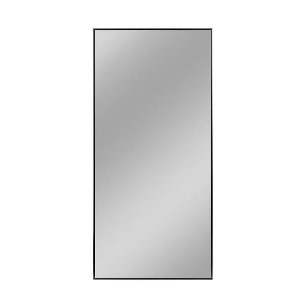 Unbranded 34 in. W x 71 in. H Modern Black Metal Framed Full Length Mirror