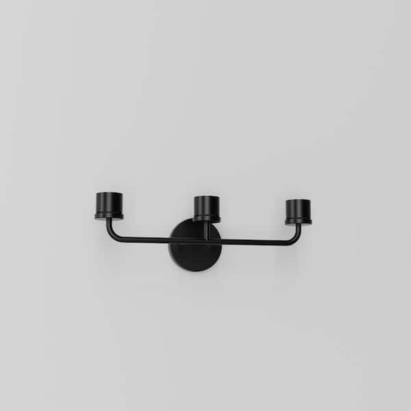 1-Pack 18.7 in. Mounting Frame for 3-Light Metal Vanity Light with Round Junction Box and E26 Sockets