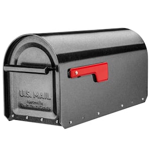 Sequoia Pewter, Large, Steel, Heavy Duty Post Mount Mailbox