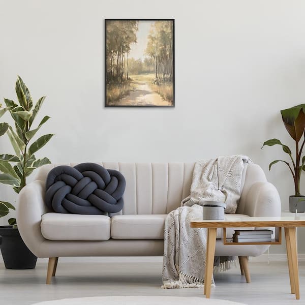To The Woods Pathway by Petal Prints Design Black Framed Nature Giclee Art Print 30 in. x 24 in.