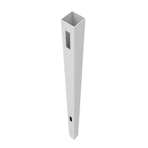 Horizontal Fence 5 in. x 5 in. x 108 in. White Vinyl End Post