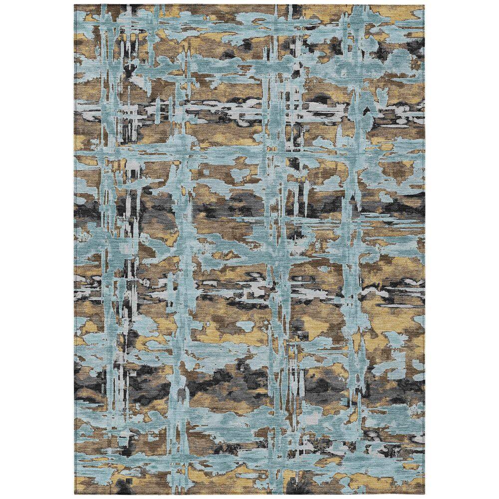 Chantille Machine Washable Indoor/Outdoor Abstract ACN2627 Teal 8 ft. x 10 ft. Area Rug price history on PriceWatchPro