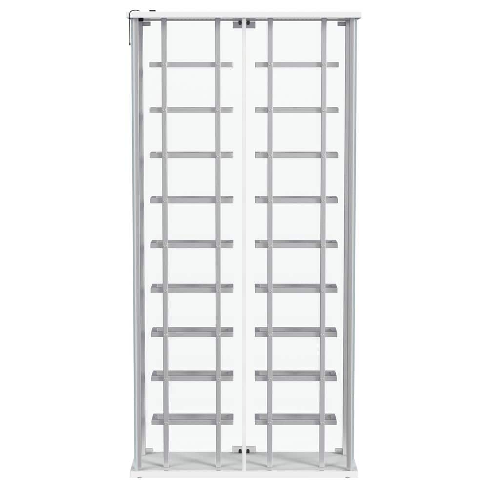 Montara Chrome Tempered Glass Lighted Curio Cabinet
