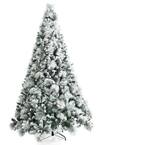 8 ft. Artificial Christmas Tree Snow Flocked Hinged Xmas Tree Holiday Decor