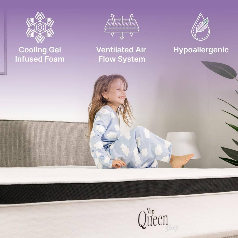 Nap Queen Maxima, Hybrid of Cooling Gel Infused Memory Foam and Coils Mattress