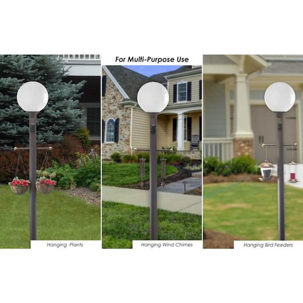 Solus 8 Ft Bronze Outdoor Direct Burial Aluminum Lamp Post With Cross Arm Fits Most Standard 3 In Top Fixtures Bz The Home Depot Solus 8 Ft Bronze Outdoor Direct, Patio Light Pole Home Depot