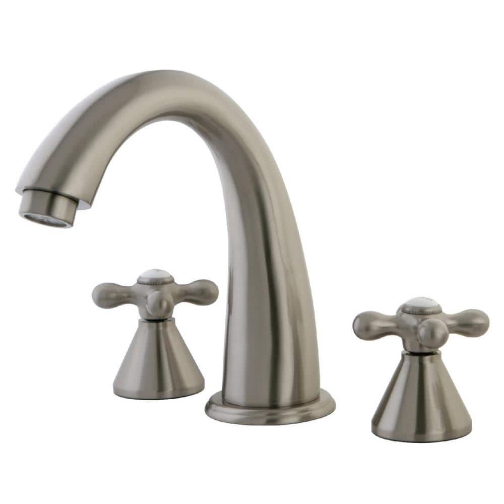 Kingston Brass Naples 2Handle Deck Mount Roman Tub Faucet in Brushed