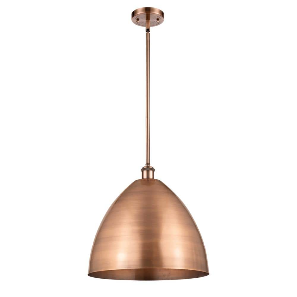 Innovations Metal Bristol 100-Watt 1-Light Antique Copper Shaded ...