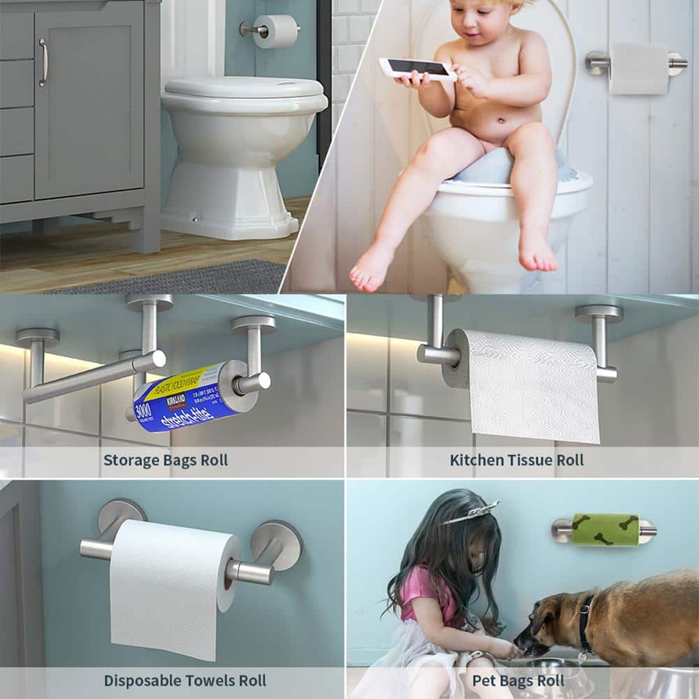 Brushed Nickel Stainless Steel Wall Mounted Toilet Paper Holder