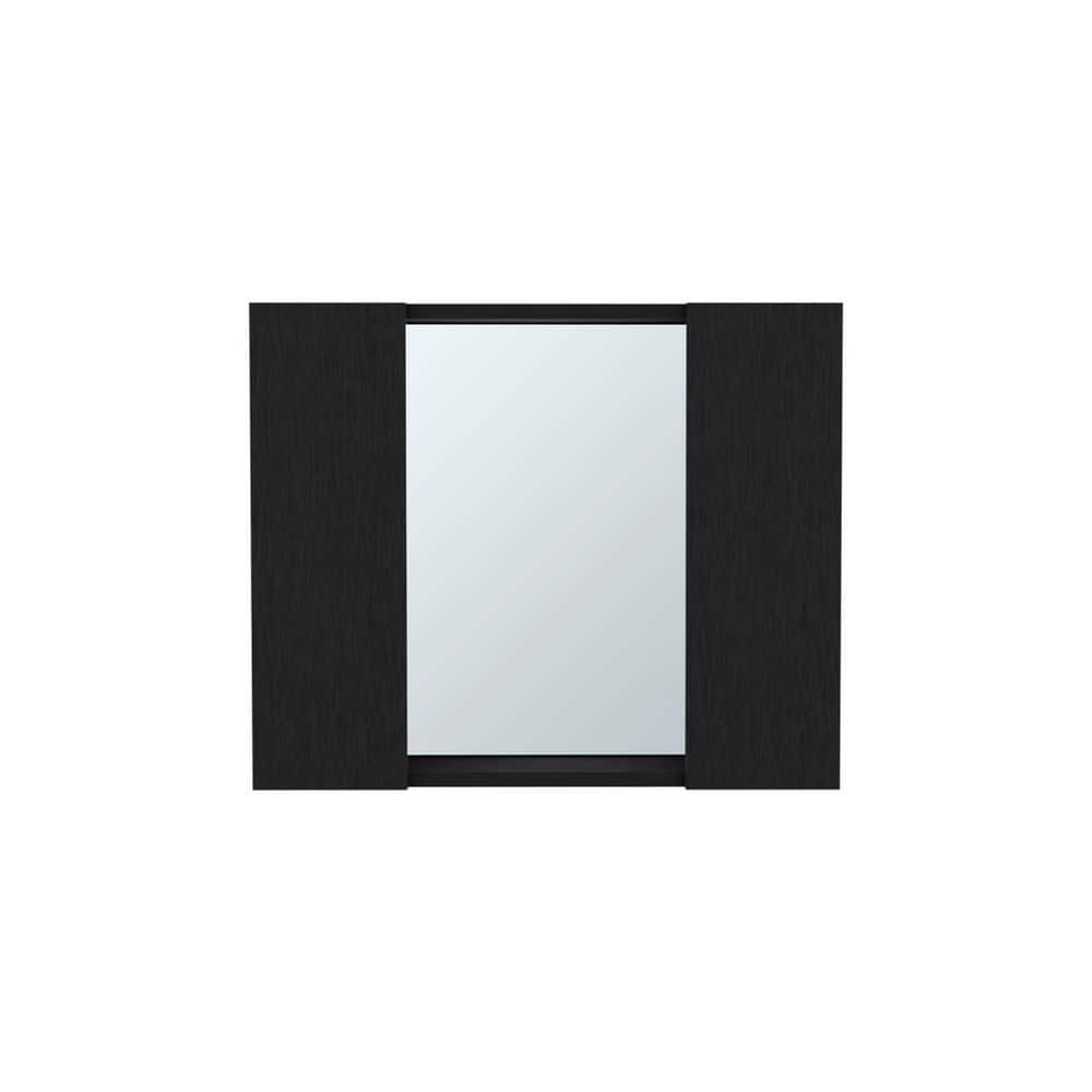 19.5 in. W x 23.6 in. H Rectangular Black MDF Surface Mount Medicine Cabinet with Mirror price history on PriceWatchPro