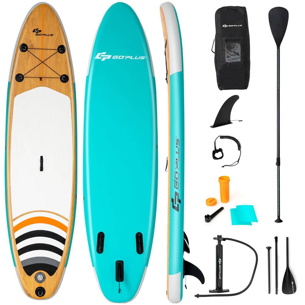 Costway 111 ft. Inflatable Stand Up Paddle Surfboard W Bag Aluminum ...
