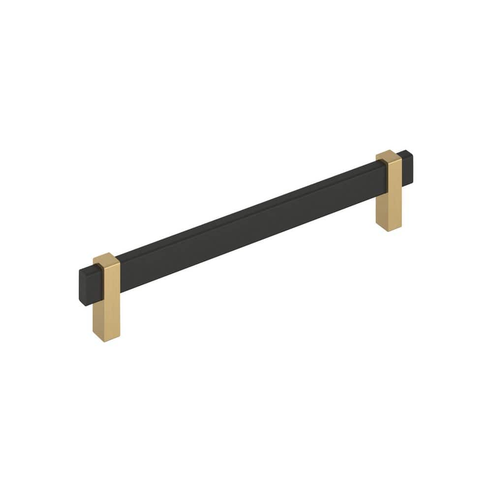 Mulino 7-9/16 in. (192mm) Center-to-Center Modern Matte Black/Champagne Bronze Bar Cabinet Pull price history on PriceWatchPro