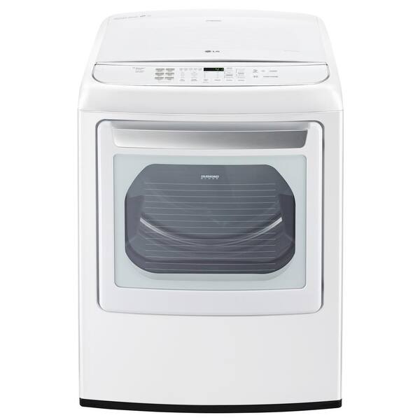 LG 7.3 cu. ft. Smart Gas Dryer with Steam and WiFi Enabled in White, ENERGY STAR