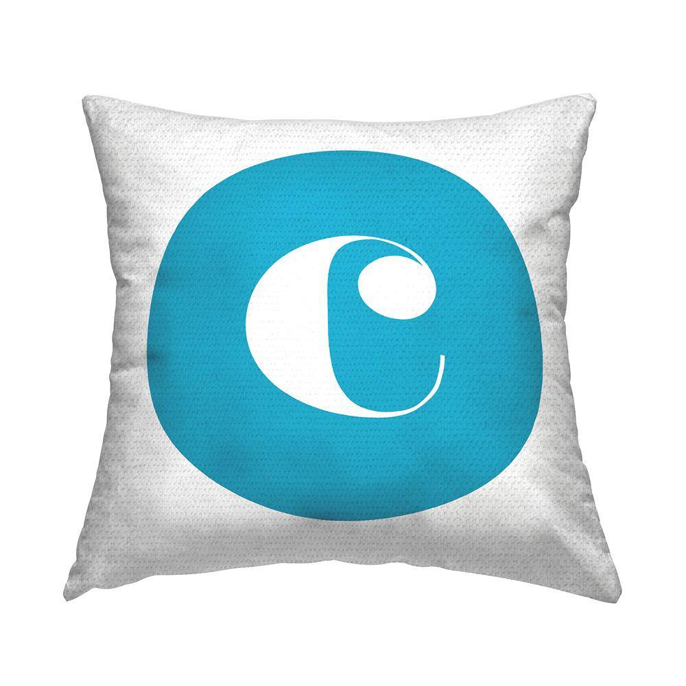 Blue Initial C Square Outdoor Throw Pillow price history on PriceWatchPro