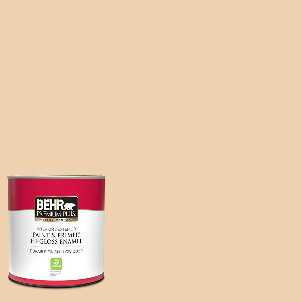 BEHR PREMIUM PLUS 1 qt. 300E2 Calm Air HiGloss Enamel Interior
