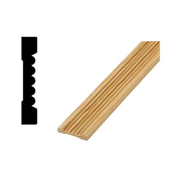 Woodgrain Millwork WM 80585 13/32 in. x 2-1/4 in. x 84 in. Clear Pine Fluted Casing