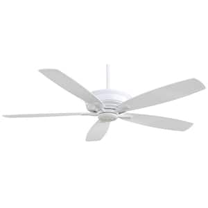 Kafe-XL 60 in. Indoor White Ceiling Fan with Remote Control