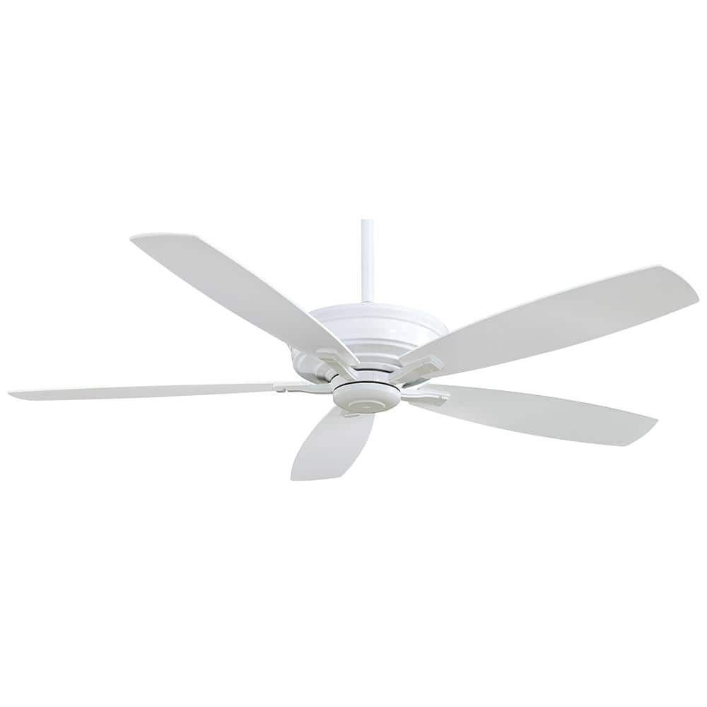 MINKA-AIRE Kafe-XL 60 in. Indoor White Ceiling Fan with Remote Control  F696-WH