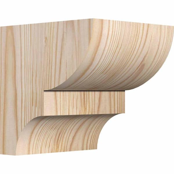Ekena Millwork 5-1/2 in. x 6 in. x 6 in. Douglas Fir Ridgewood Smooth Corbel