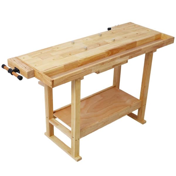 Kahomvis 60 in. W x 25 in. D Wood Workbench Woodworking Bench GH