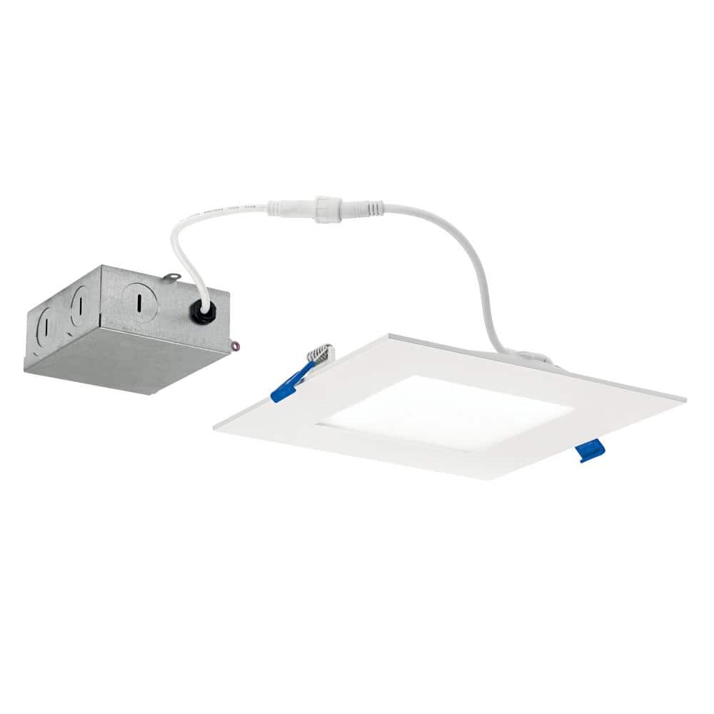 Direct-to-Ceiling Integrated LED 6 in. Square Canless Recessed Light for Bathroom Ultra Thin White 3000K (1-Pack) price history on PriceWatchPro