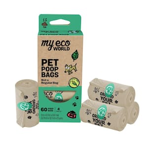 MyEcoWorld Pet Poop Bags - 4-Roll/60-Count