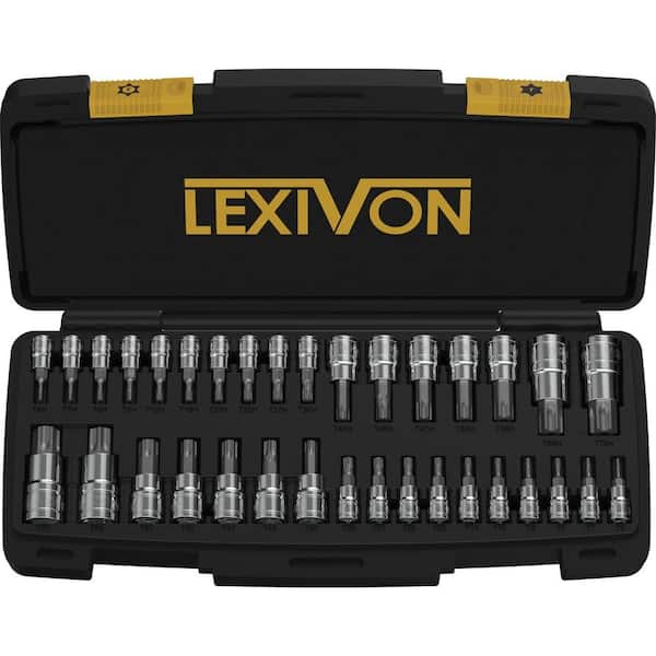 Master TORX Bit Socket Set, Premium S2 Alloy Steel, Complete 34-Piece, Solid Star & Tamper Proof T6 ~ T70, Enhanced