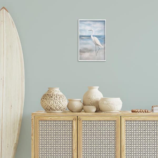 Elegant Kingdom of Herons by Ramona Murdock White Framed Animal Giclee Art Print 18 in. x 12 in.