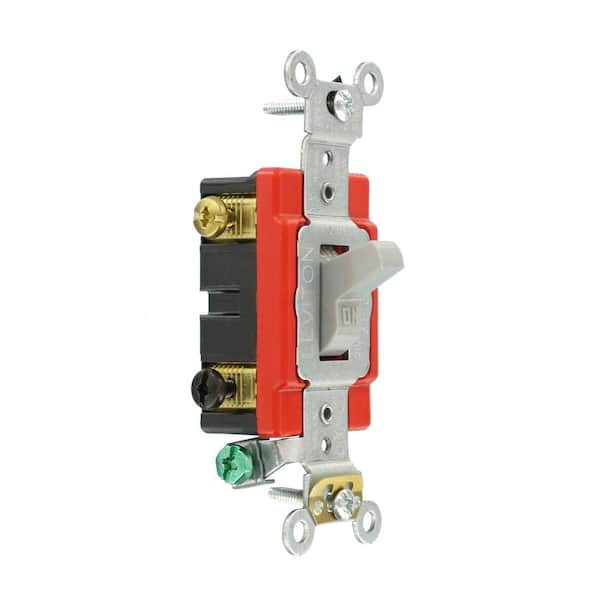 20 Amp Industrial Grade Heavy Duty Double-Pole Toggle Switch, Gray 1222-2GY