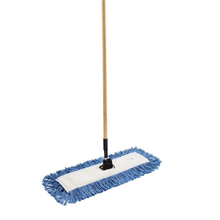 Rubbermaid Commercial Products 24 in Wood Handle Blended Dust Flat Mop