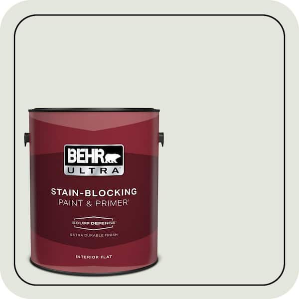 BEHR ULTRA 1 gal. #BL-W06 Whispering Waterfall Extra Durable Flat Interior Paint & Primer