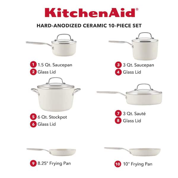 KitchenAid Hard Anodized Ceramic Aluminum 10 Piece Hard Anodized