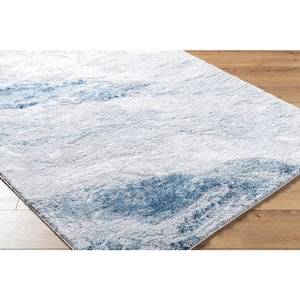 Portofino Aqua/Cream Abstract 8 ft. x 10 ft. Indoor Area Rug