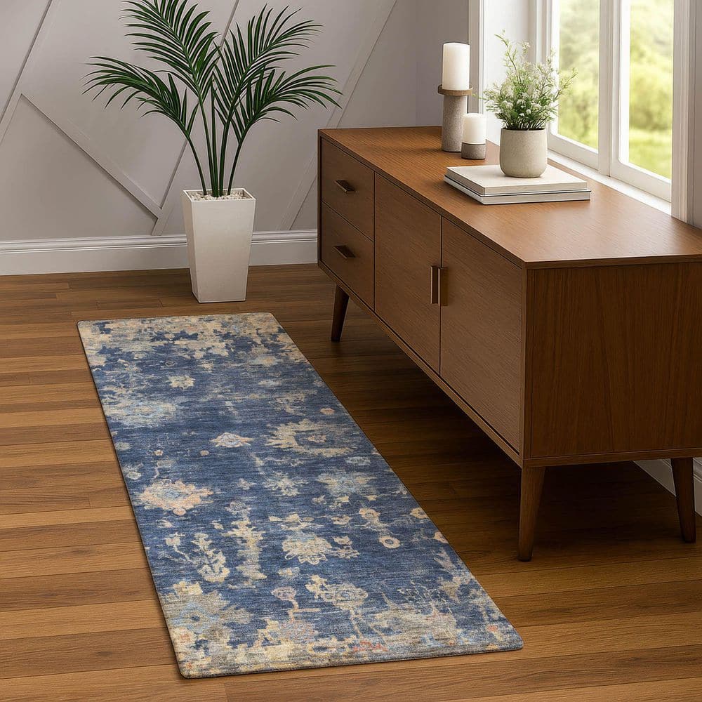 Chantille Machine Washable Indoor/Outdoor Abstract ACN2302 Navy 2 ft. 3 in. x 7 ft. 6 in. Runner Rug price history on PriceWatchPro