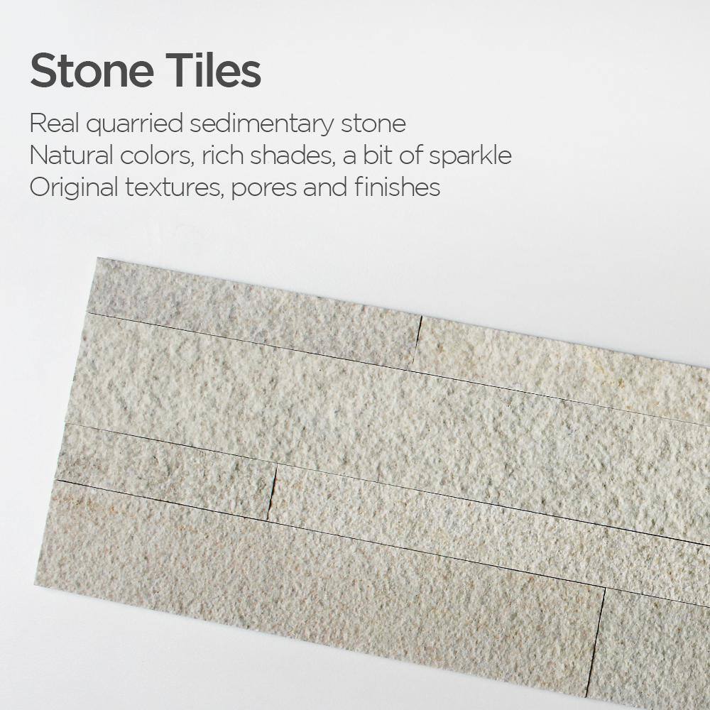 Stone Beige Peel and Stick Natural Stone Mosaic Tile