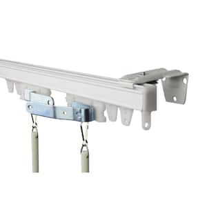 144 in. Single Curtain Rod in White