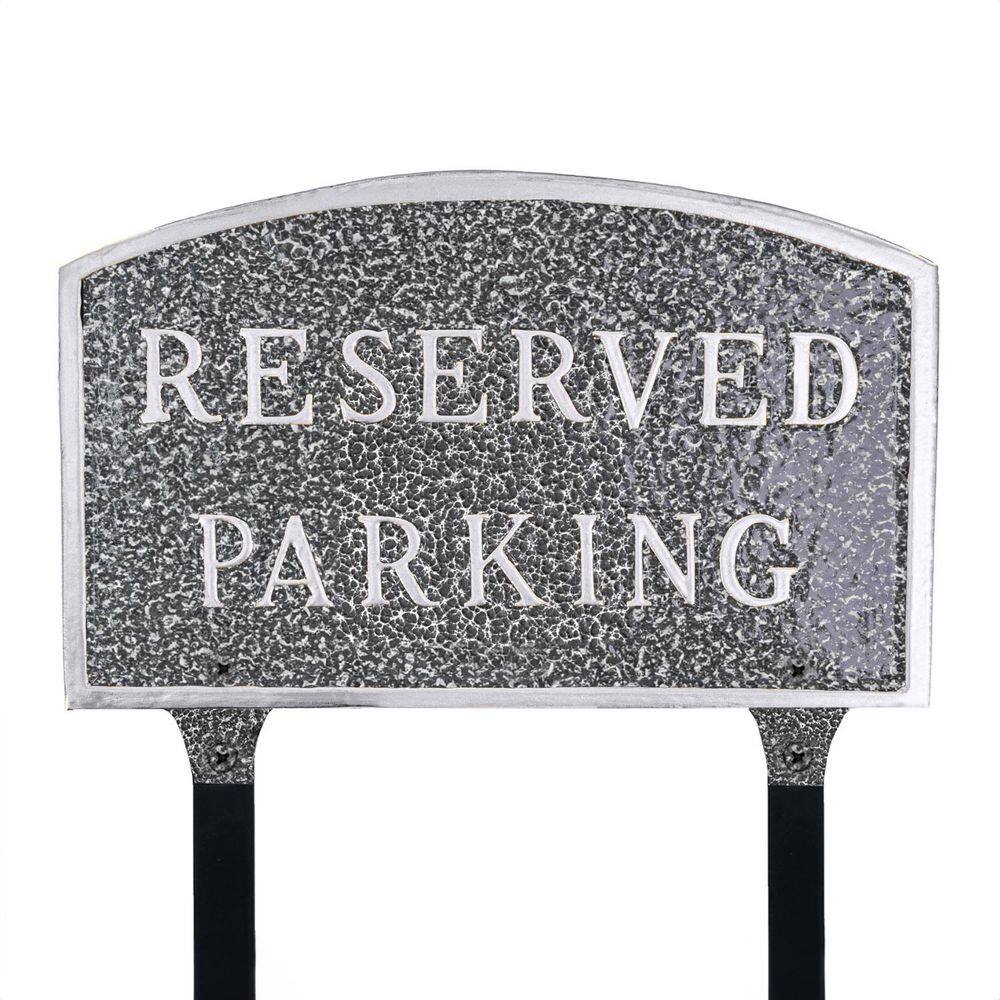 "13"" x 21"" Large Arch Reserved Parking Statement Plaque Sign with Lawn Stakes-Swedish Iron" price history on PriceWatchPro