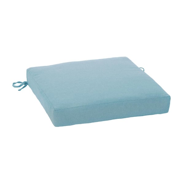 ARDEN Oceantex 21 in. x 21 in. Sky Blue Square Outdoor Seat Cushion