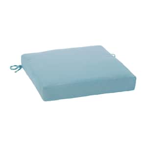 Oceantex 21 in. x 21 in. Sky Blue Square Outdoor Seat Cushion