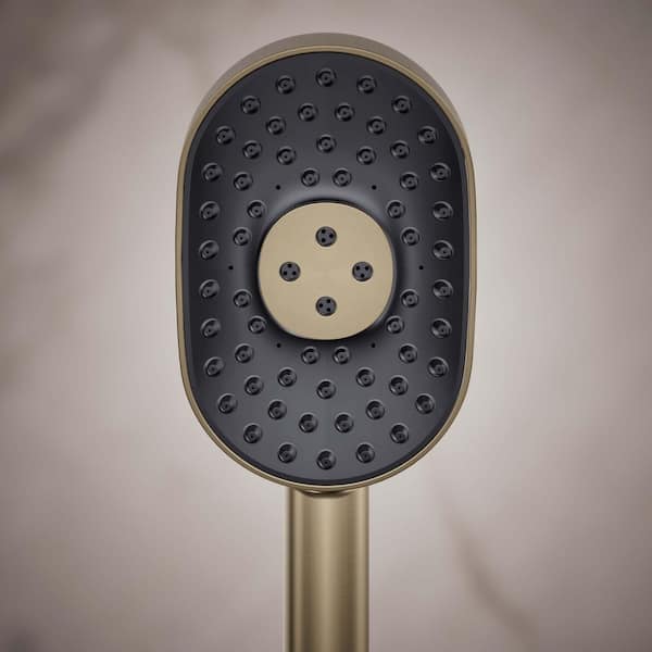 KOHLER Statement Oblong 3-Spray Patterns Wall Mount Handheld Shower Head 2.5 GPM in Vibrant Brushed Bronze
