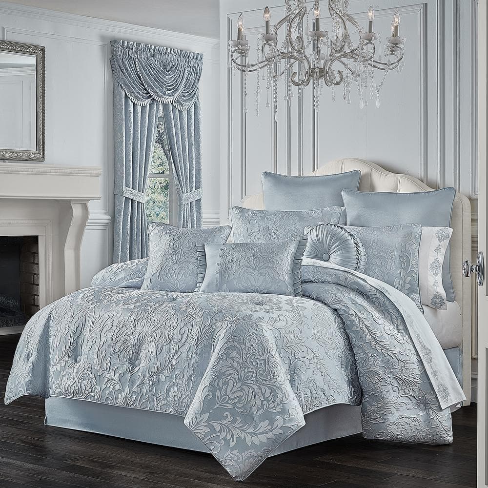 Madeline Polyester Blue California King 4Pc. Comforter Set