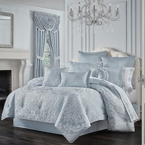 Madeline Polyester Blue California King 4Pc. Comforter Set
