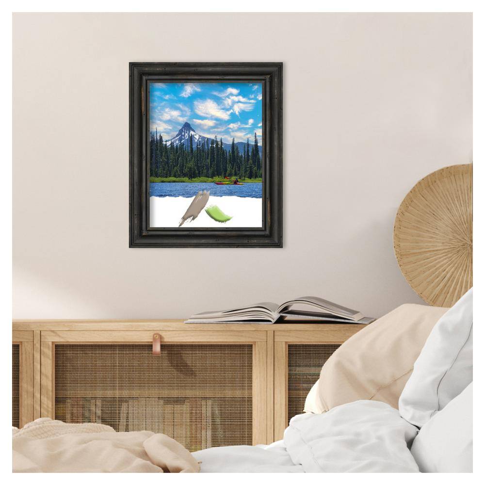 11x14 Distressed Black Wood Wall Picture Frame