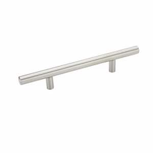 T-Bar Style 3-3/4 in. (96 mm) Center-to-Center Modern Stainless Steel Cabinet Handle/Pull (5-Pack)
