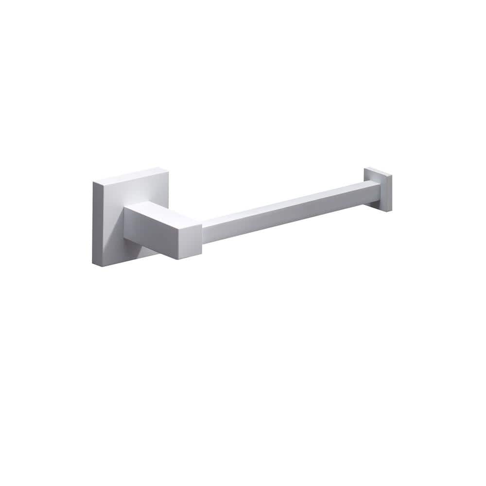 Matte White Brass Wall Mounted Toilet Paper Holder