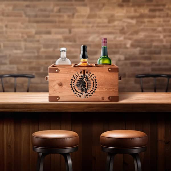 American Art Decor Wildhorse Saloon Vintage MDF Wood Beverage