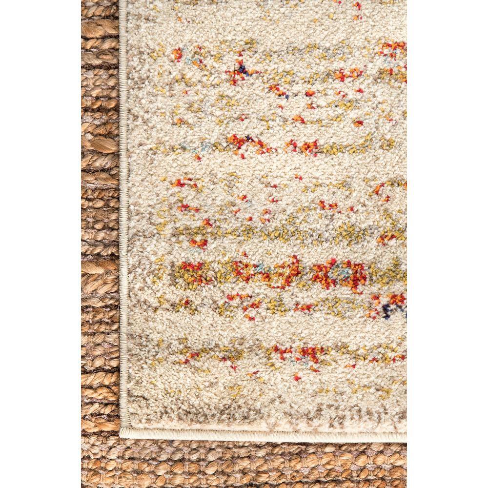 Sarita Beige Synthetic Rectangular Runner Rug 2'6" x 10'