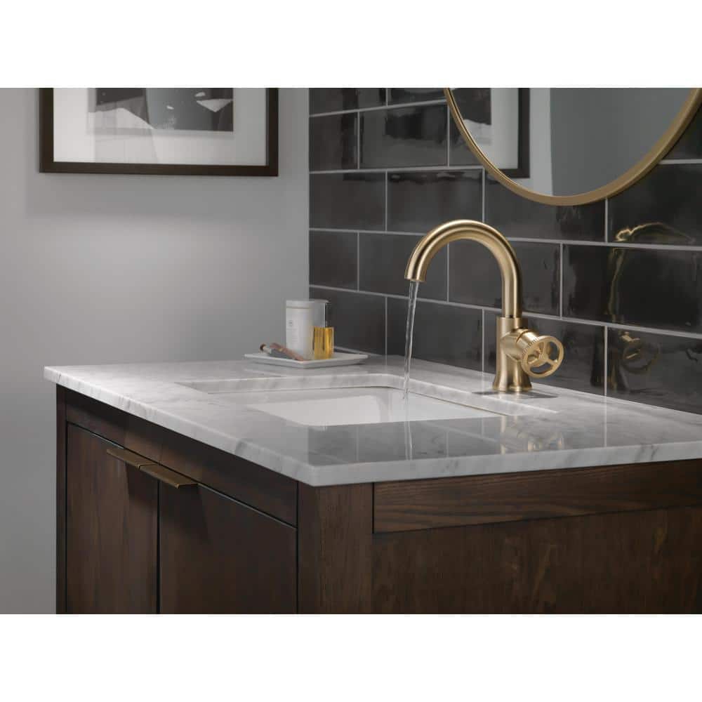 Champagne Bronze Single Handle Modern Bathroom Faucet