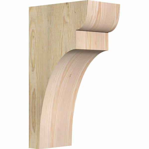 Ekena Millwork 6 in. x 10 in. x 18 in. Douglas Fir Yorktown Rough Sawn Corbel