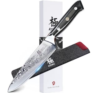 Utility Knife, Shogun Series 6 in. Japanese VG10 Damascus Steel Blade Full Tang Sharp Kitchen Knife with Case Sheath
